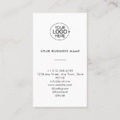 Carte De Visite Simple Script Connect With Us Add Logo QR Code  (Dos)