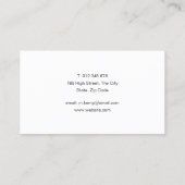 Carte de visite Simple Script Rose Gold Glitter (Dos)