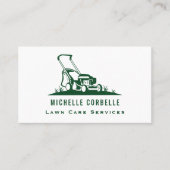 Carte De Visite Simple Service de Jardin Moderne Vert & Blanc (Devant)
