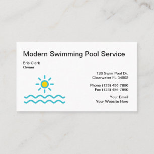 Carte De Visite Simple service de piscine