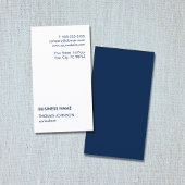 Carte De Visite Simple Simple Blanc Bleu Consultant Entreprise C