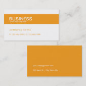 Carte De Visite Simple simple chic élégant moderne orange (Devant / Derrière)