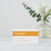 Carte De Visite Simple simple chic élégant moderne orange (Debout devant)