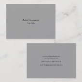 Carte De Visite Simple simple créatif professionnel moderne gris (Devant / Derrière)