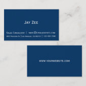 Carte de visite simple simple de deux tons (Devant / Derrière)