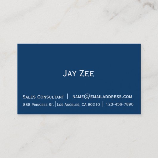 Carte de visite simple simple de deux tons (Devant)