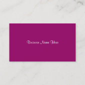 Carte de visite simple, simple, élégant et violet. (Dos)