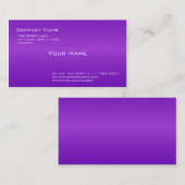 Carte de visite simple, simple, élégant et violet. (Devant / Derrière)