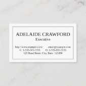 Carte de visite simple, simple et Dapper (Devant)