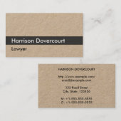 Carte de visite simple, simple et humble (Devant / Derrière)