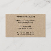 Carte de visite simple, simple et humble (Dos)