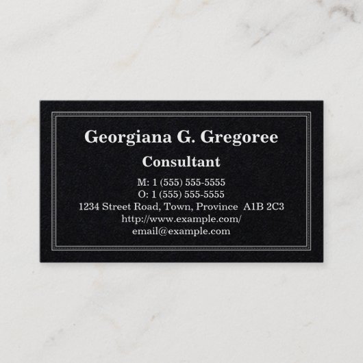 Carte de visite simple, simple et minimal (Devant)