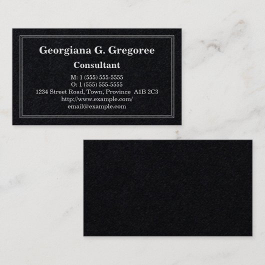 Carte de visite simple, simple et minimal (Devant / Derrière)