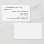 Carte de visite simple, simple et simple (Devant / Derrière)