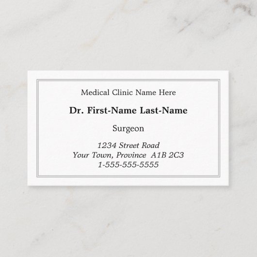 Carte de visite simple, simple et simple (Devant)