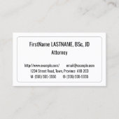 Carte de visite simple, simple et simple (Devant)