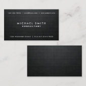 Carte De Visite Simple simple moderne noir élégant professionnel (Devant / Derrière)