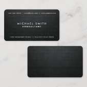 Carte De Visite Simple simple moderne noir élégant professionnel (Devant / Derrière)