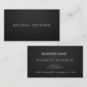Carte De Visite Simple simple noir moderne élégant professionnel (Devant / Derrière)
