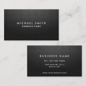 Carte De Visite Simple simple noir moderne élégant professionnel (Devant / Derrière)
