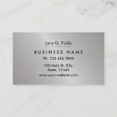 Carte De Visite Simple simple noir moderne élégant professionnel (Dos)