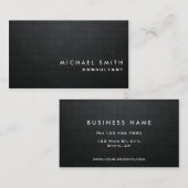 Carte De Visite Simple simple noir moderne élégant professionnel (Devant / Derrière)