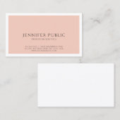 Carte De Visite Simple Simple Professionnel Moderne Couleur Élégan (Devant / Derrière)