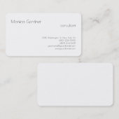 Carte De Visite Simple simple tendance Créatif Moderne Blanc (Devant / Derrière)