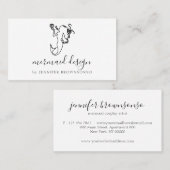 Carte De Visite Simple sirène moderne et sophistiquée (Devant / Derrière)