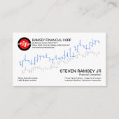 Carte De Visite Simple Stock Exchange Graph Wave Financial (Devant)