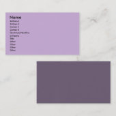 Carte De Visite Simple surface violette brute gracieuse (Devant / Derrière)