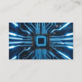Carte De Visite Simple Tech Engineer Code QR élégant (Dos)