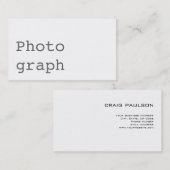 Carte de visite simple tendance blanche standard (Devant / Derrière)