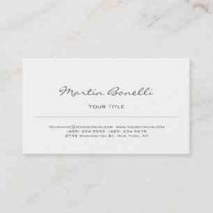 Carte de visite simple tendance couleur blanche