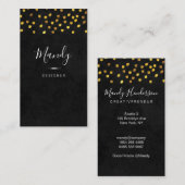 Carte De Visite Simple tendance (Gold Dot Lux) (Devant / Derrière)