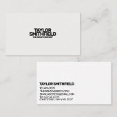 Carte De Visite Simple tendance moderne (Devant / Derrière)