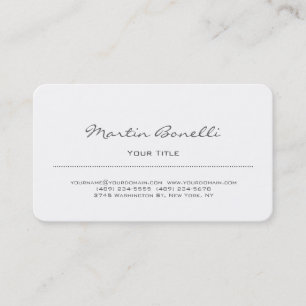 Carte de visite simple tendance noir et blanc