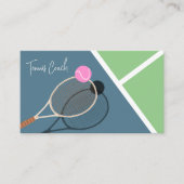 Carte De Visite Simple Tennis Modern Pastel (Devant)