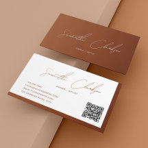 Simple Terracotta Script manuscrit code QR