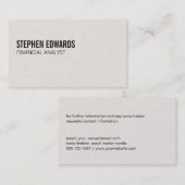 Carte De Visite Simple | Texte (Devant / Derrière)