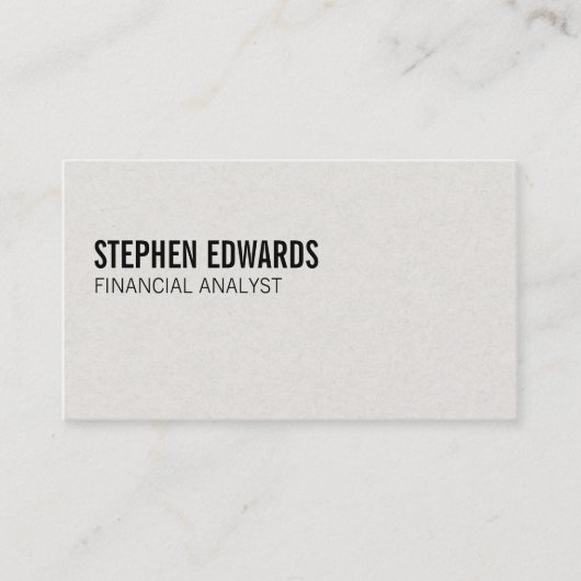 Carte De Visite Simple | Texte (Devant)