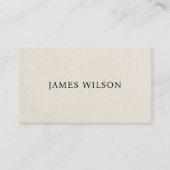 Carte De Visite Simple texture de papier minimal noir Consultant (Devant)