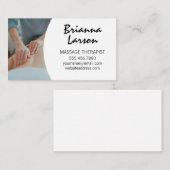 Carte De Visite Simple | Thérapeute de massage (Devant / Derrière)