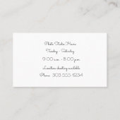 Carte De Visite Simple tige noir et blanc (Dos)