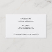 Carte De Visite Simple Turquoise Esthétique Salon de Beauté & Spa  (Dos)