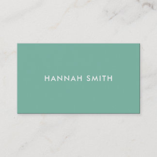 Carte De Visite Simple Turquoise minimaliste moderne