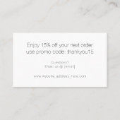 Carte De Visite Simple Typography Company Merci (Dos)