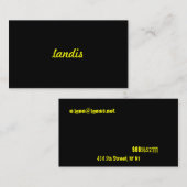 Carte De Visite Simple ultra jaune (Devant / Derrière)