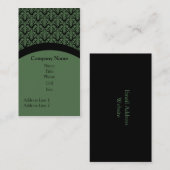 Carte de visite simple, vert (Devant / Derrière)