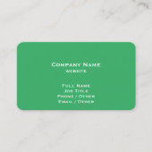 Carte de visite simple vert clair (Devant)